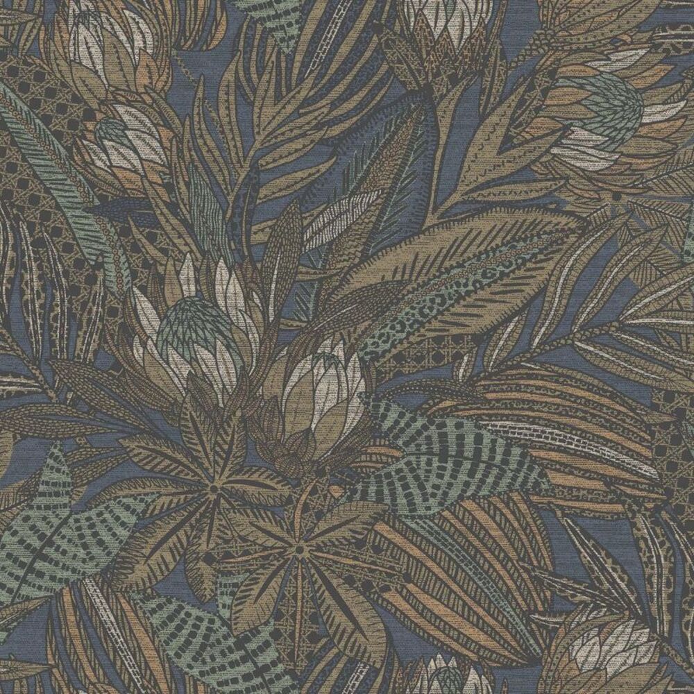 Holden -  Susara Tropical Navy Eco-Foam Wallpaper: No Navy